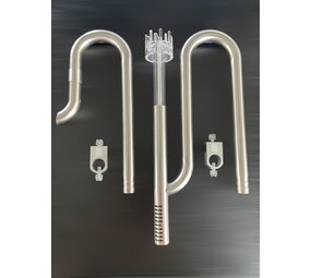 AquastoreXL Edelstahl in out Set Deluxe mit Skimmer 12-16mm