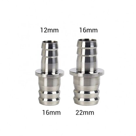 AquastoreXL Edelstahl Schlauchsäule Reduzierstück für Schlauch 16-22mm auf 22-26mm
