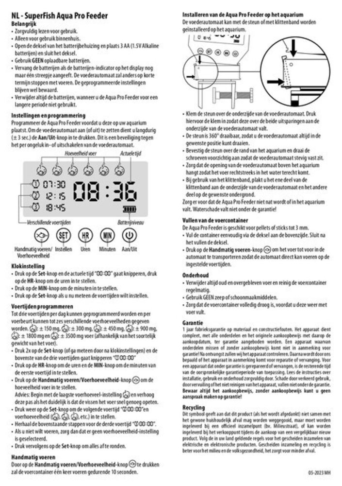 Superfish Pro Aqua Futterautomat Superfish Pro Aqua Futterautomat