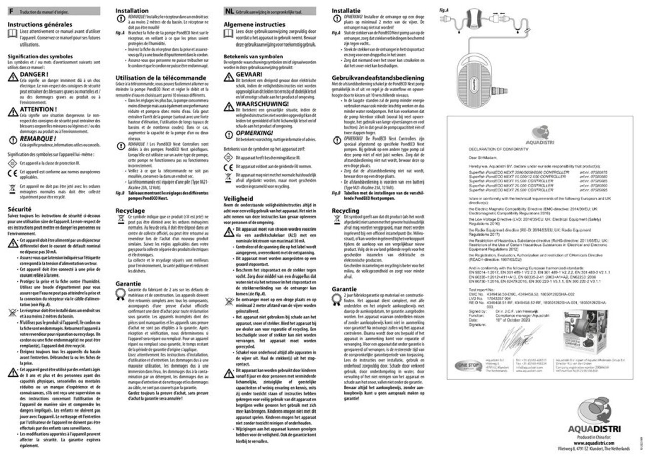 Superfish Pond Eco Next 3500-5000-8000 Steuerung Superfish Pond Eco Next 3500-5000-8000 Steuerung