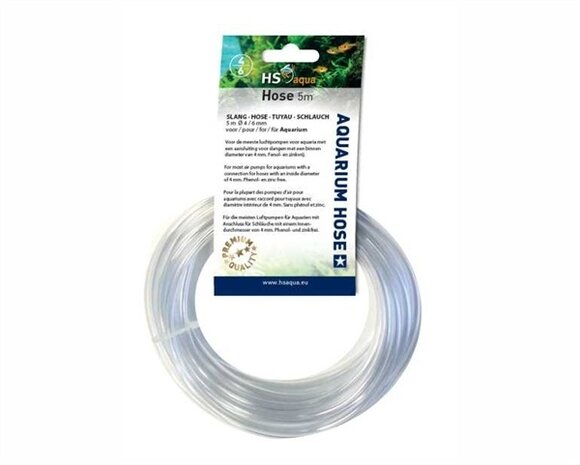 HS Aqua Transparenter Aquariumschlauch 4-6 mm 5 mtr