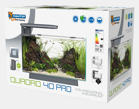 Superfish Aquarium Quadro 40 Pro Schwarz Superfish Aquarium Quadro 40 Pro Schwarz