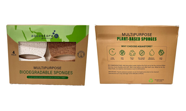 AquastoreXL Biologisch abbaubare Reinigungsschwämme AquastoreXL Biologisch abbaubare Reinigungsschwämme