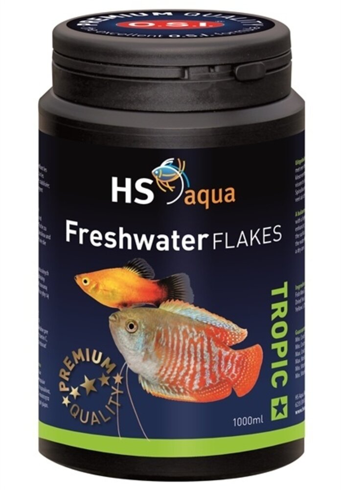 HS Aqua / O.S.I. Freshwater Flakes 1000 ml x2 HS Aqua / O.S.I. Freshwater Flakes 1000 ml x2