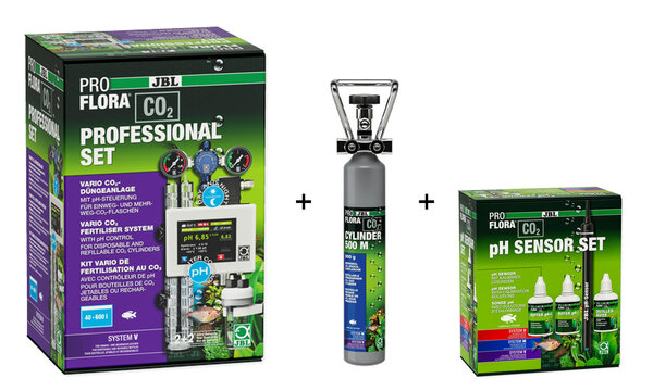 JBL Proflora CO2 Professional Set V + Elektrode & 500g Flasche