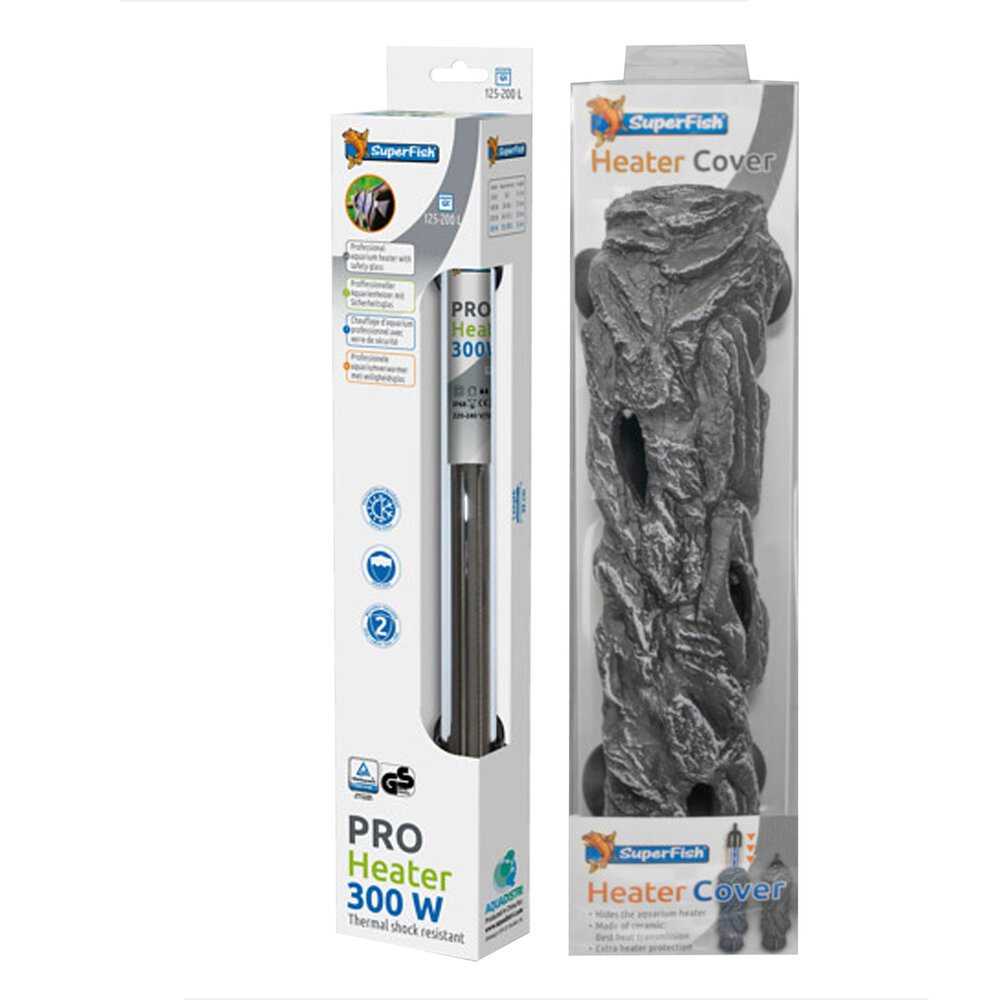 Superfish Pro Heater 300W 125-200L + Abdeckung L