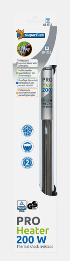 Superfish Pro Heater 200W 60-125L + Abdeckung L