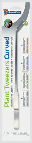 Superfish Edelstahl Pflanzenpinzette 27cm Gebogen