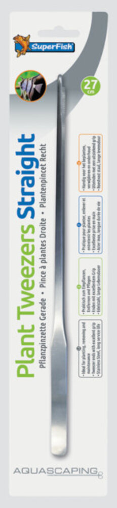 Superfish Edelstahl Pflanzenpinzette 27cm gerade