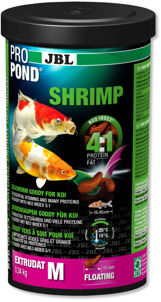 JBL ProPond All Seasons M 1,1kg + Shrimp M 0,34kg + GRATIS Messbecher