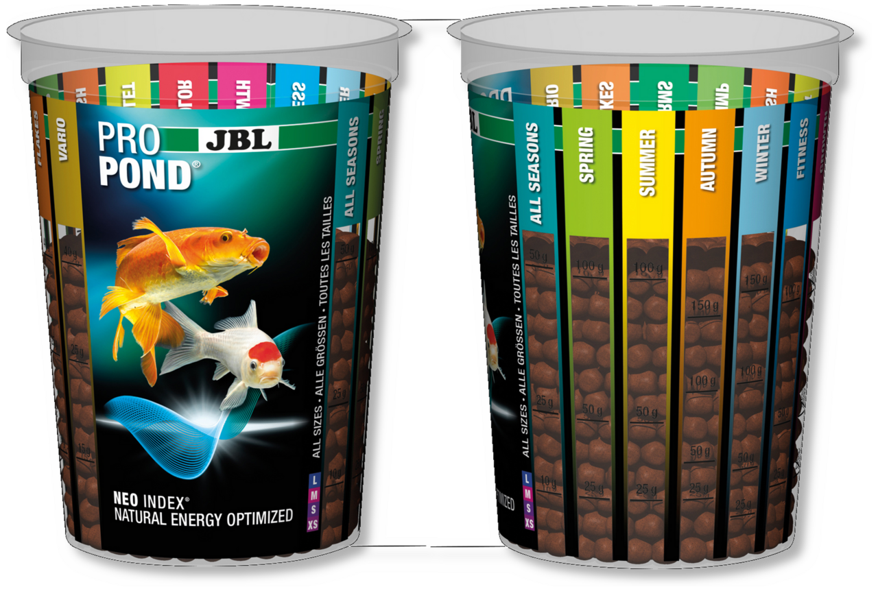 JBL ProPond All Seasons M 1,1kg + Shrimp M 0,34kg + GRATIS Messbecher