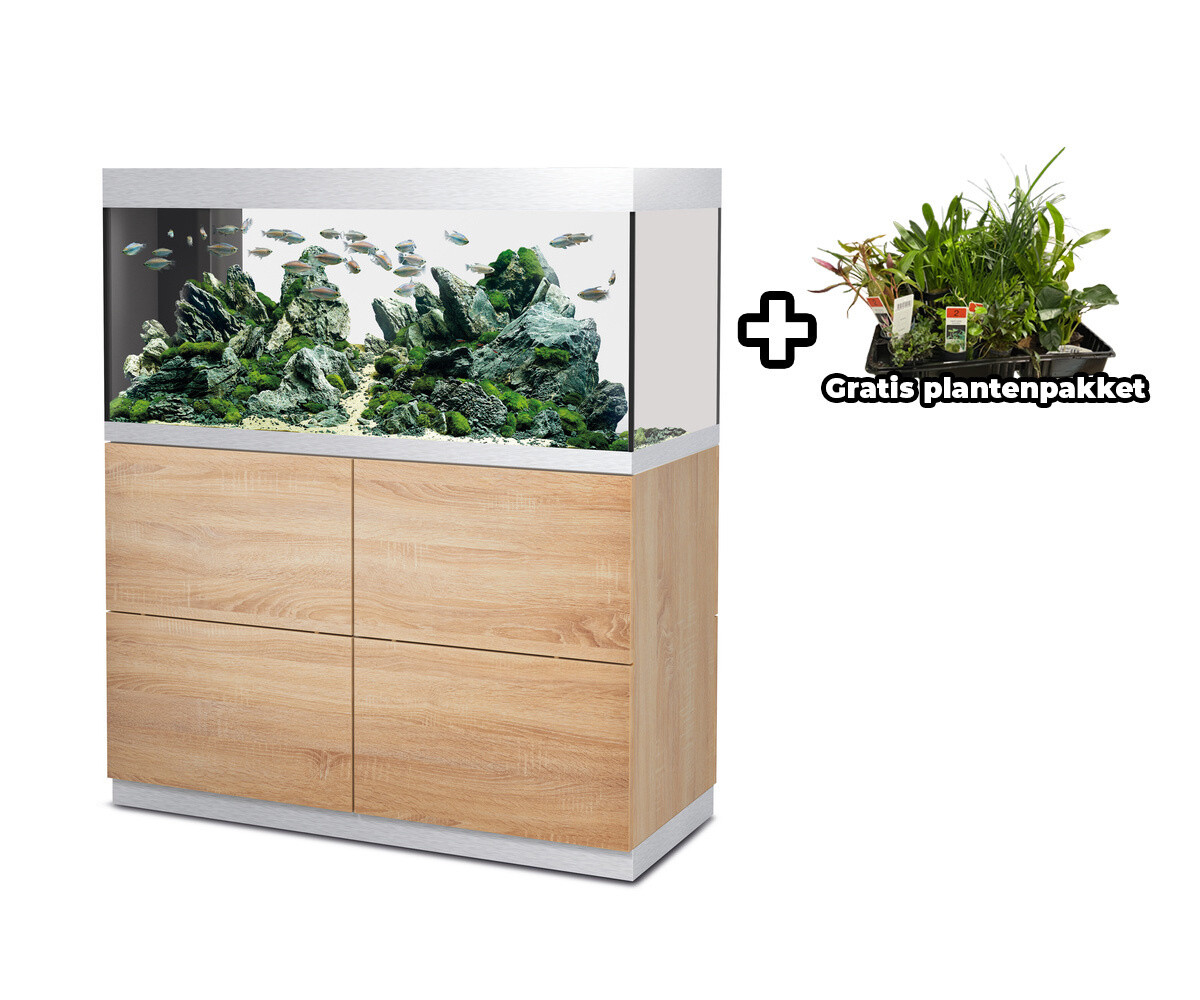 Oase HighLine 300 - Raumteiler Aquarium Set Eiche Oase HighLine 300 - Raumteiler Aquarium Set Eiche