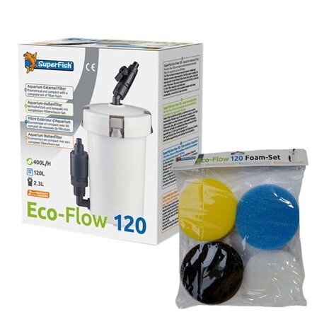 Superfish Eco Flow 120 mit kompletter Schaumstoff-Set