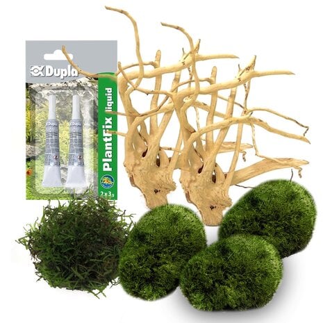 AquastoreXL DIY Dekorationsset Holz