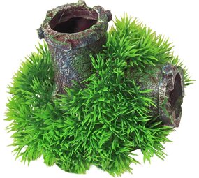 Gebr. de Boon Ornament Blase Green Moss Pflanze auf Versunkenem Rohr mit Ausströmer 11 cm