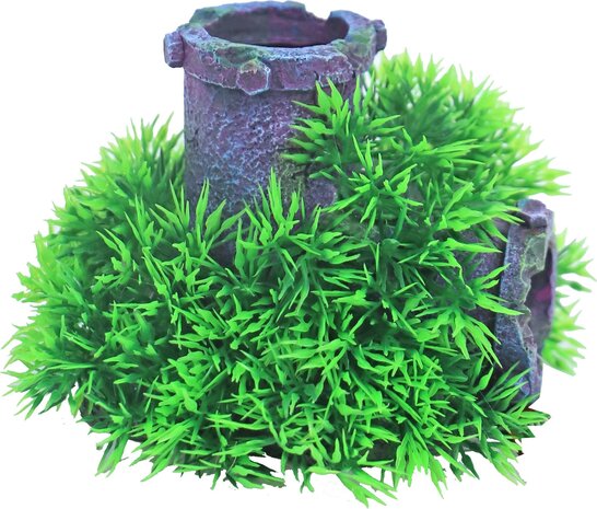 Gebr. de Boon Ornament Blase Green Moss Pflanze auf Versunkenem Rohr mit Ausströmer 11 cm