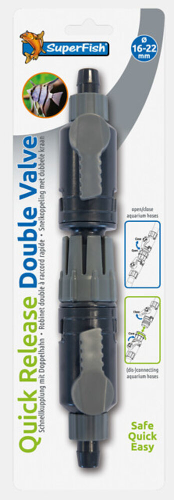 Superfish Doppelhahn Schnellkupplung 16-22mm Superfish Doppelhahn Schnellkupplung 16-22mm