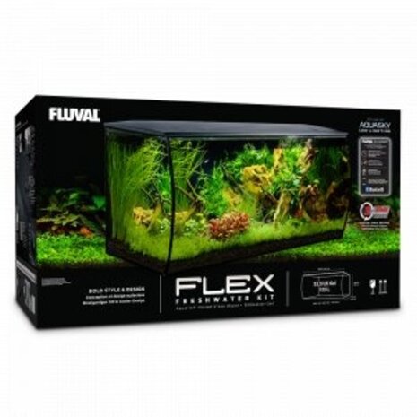 Fluval Flex Aquarium Komplettset 123L Schwarz
