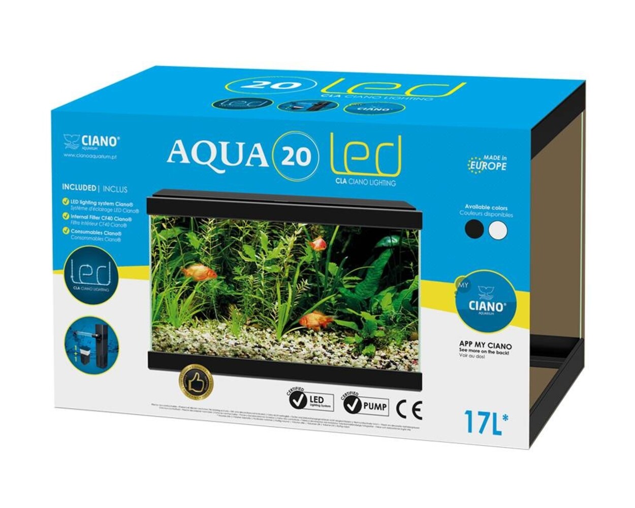 Ciano Aqua 20 LED Schwarz Ciano Aqua 20 LED Schwarz