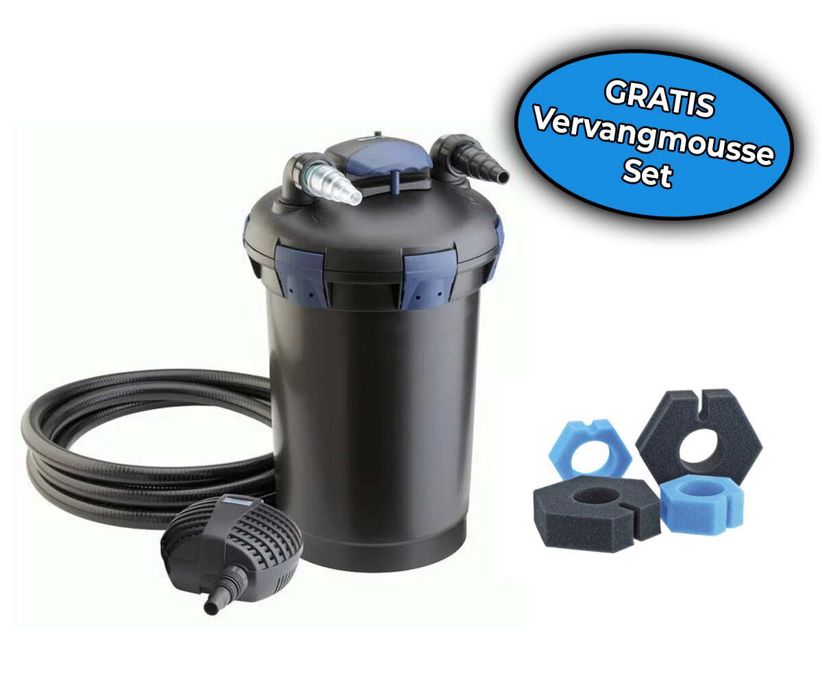 Oase BioPress Set 10000 + Gratis Ersatzschaum Set
