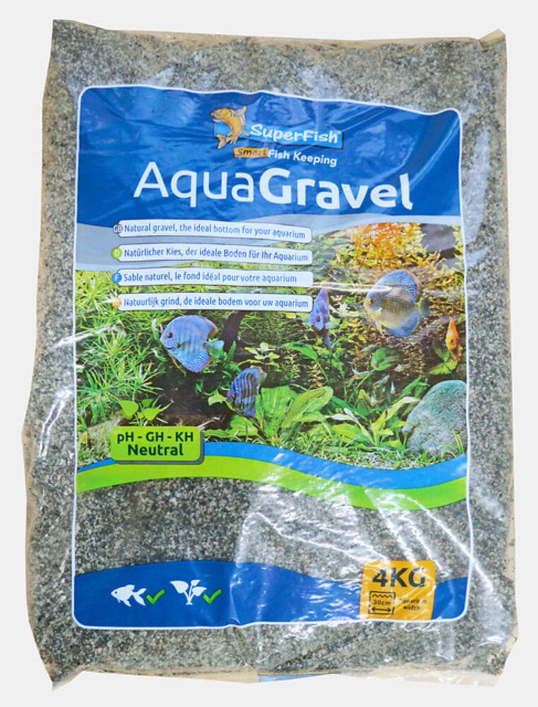 Superfish Aquarienkies Kies grau 1-2 mm, 4 Kilo
