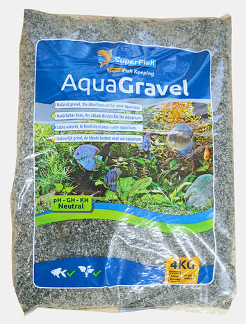 Superfish Aquarienkies Kies grau 1-2 mm, 4 Kilo