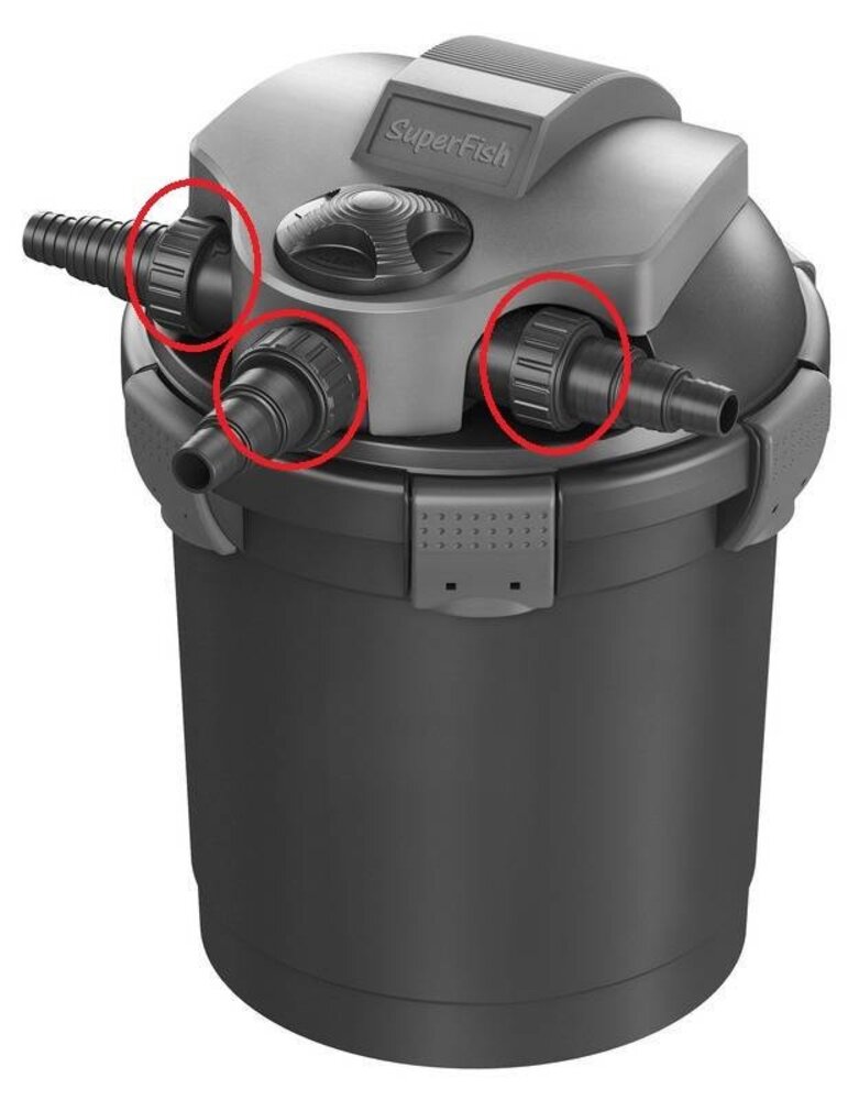 Superfish Topclear 5000 Schlauchtülle + Ring Superfish Topclear 5000 Schlauchtülle + Ring