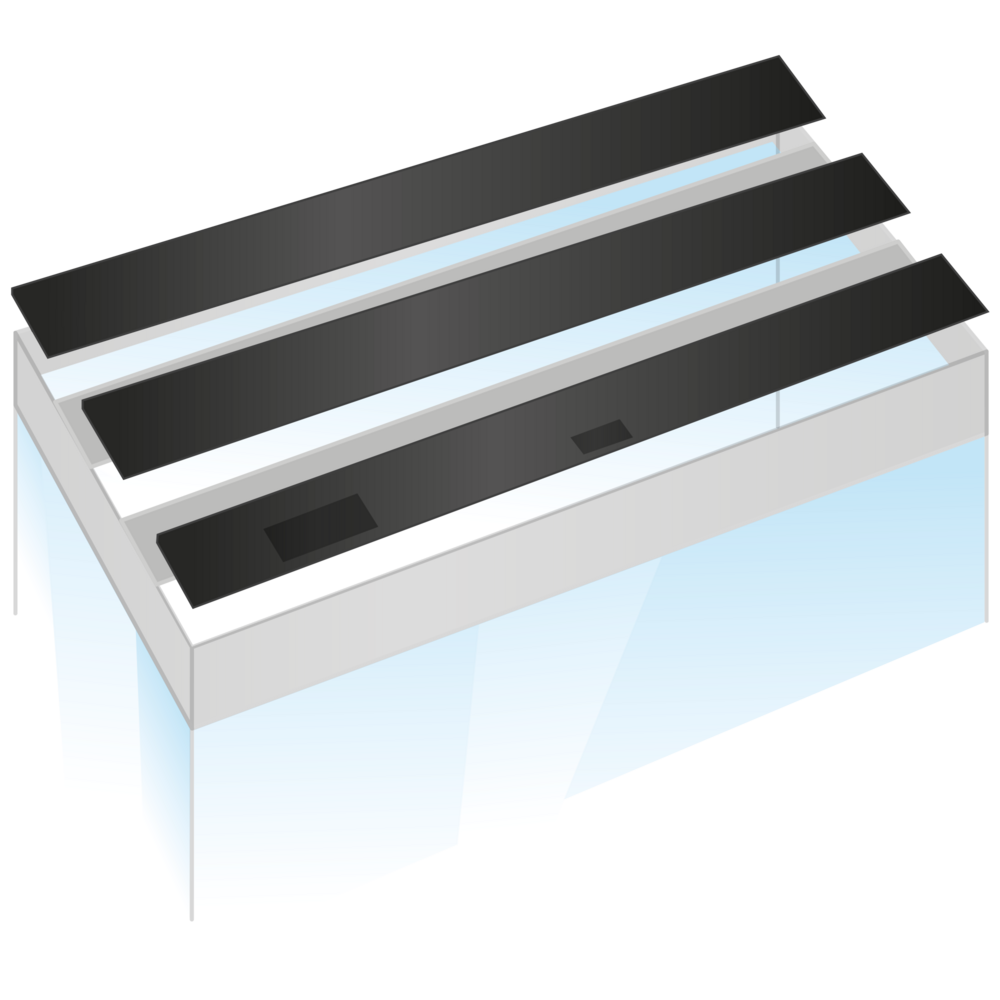 Juwel Klappenset Schwarz für Lido 200 IV 3-teilig