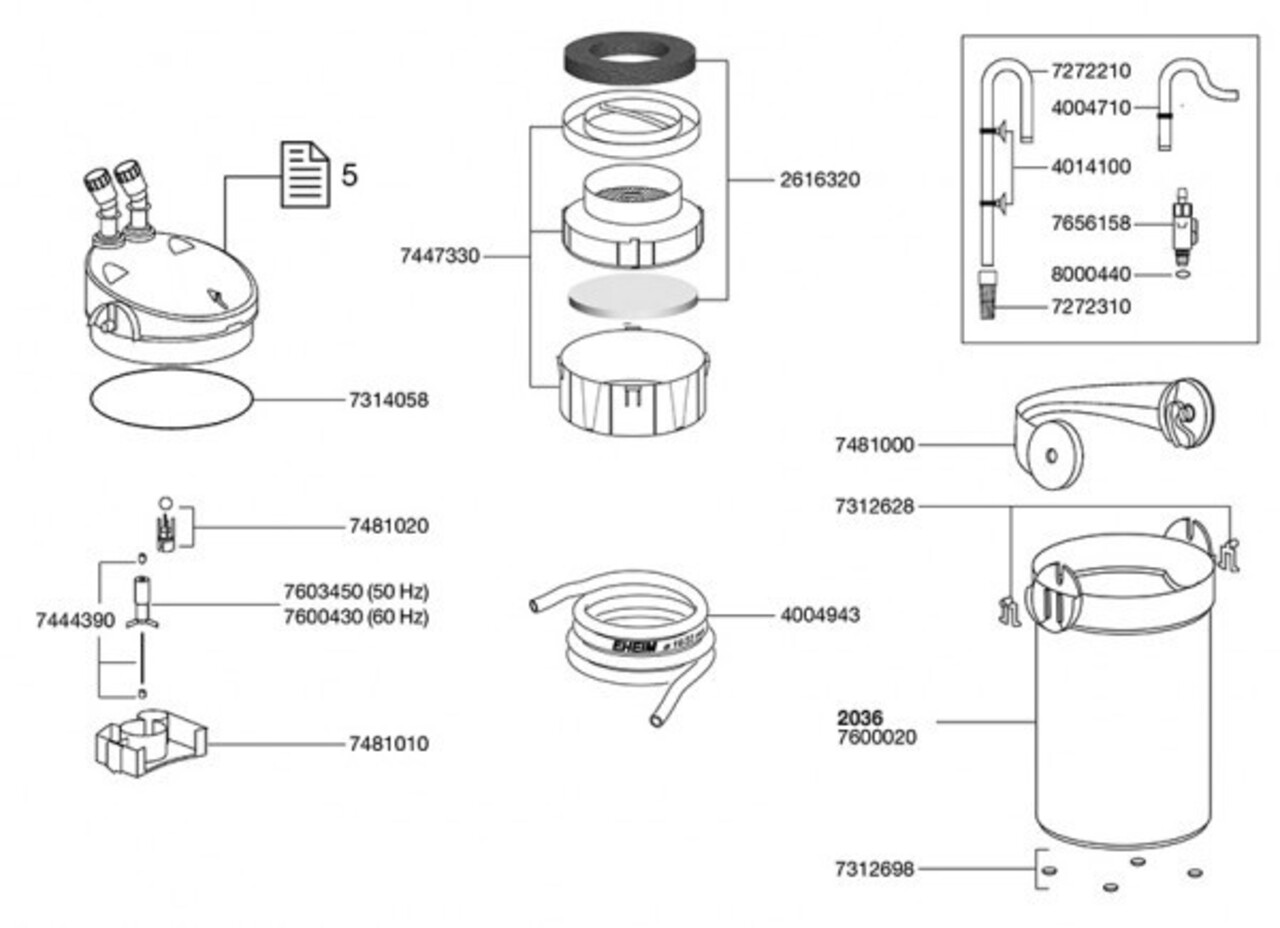 Eheim Filtertopf für Ecco 2036/2235/2236