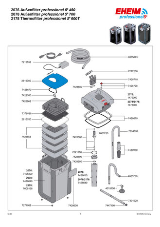 Eheim Dichtungssatz für Professionel 3e/5e