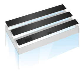 Juwel Klappenset IV Schwarz 120x50 cm für Rio 300