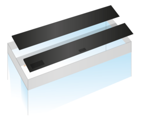 Juwel Klappenset Schwarz 120x40 cm für Rio 240