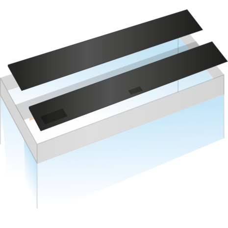 Juwel Klappenset Schwarz 80x35 cm für Rio 125 Juwel Klappenset Schwarz 80x35 cm für Rio 125