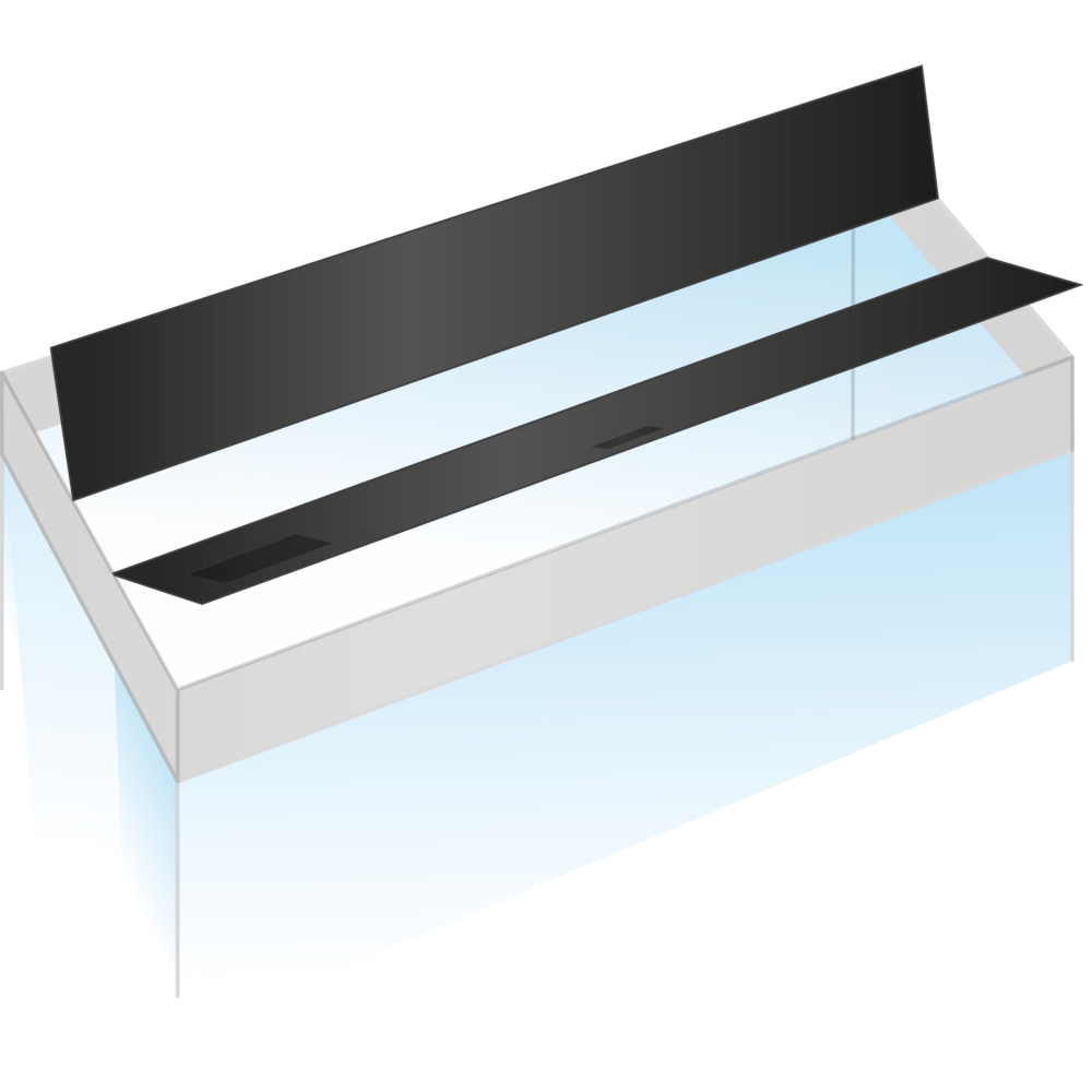 Juwel Klappenset Schwarz 100x40 cm für Rio 180/200