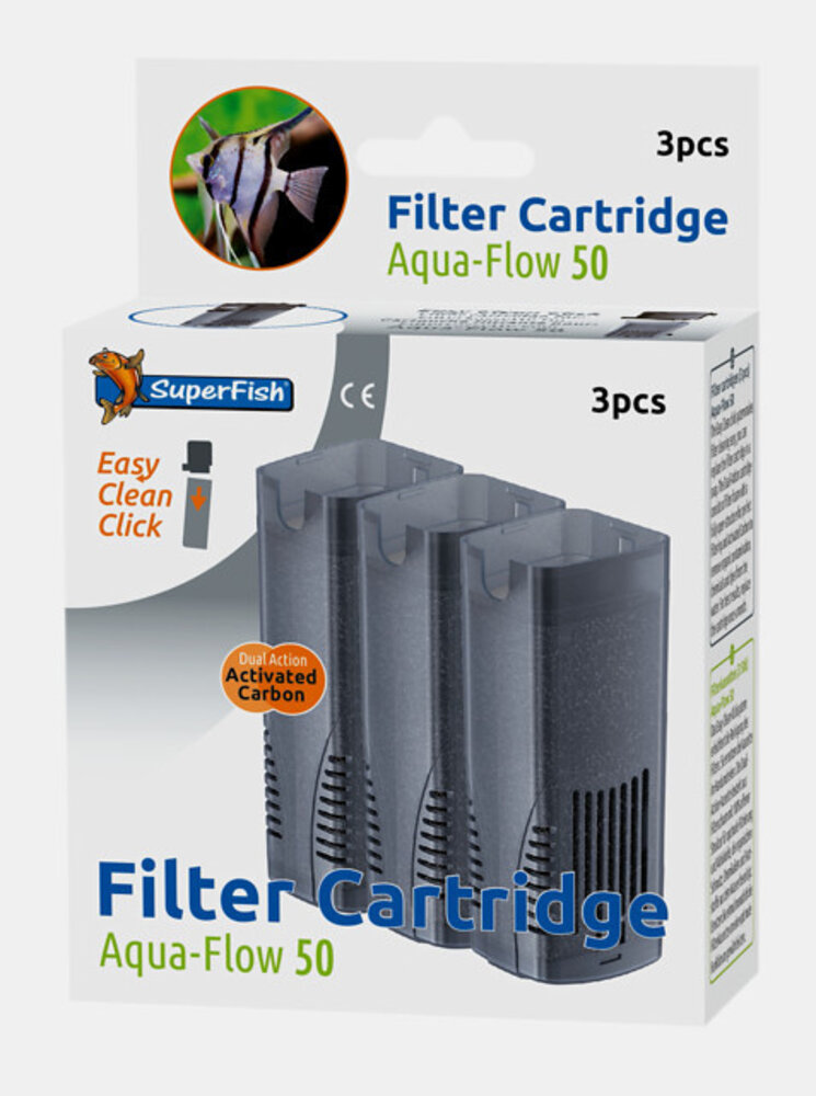Superfish Aqua-Flow 50 Easy Click Filterkartuschen