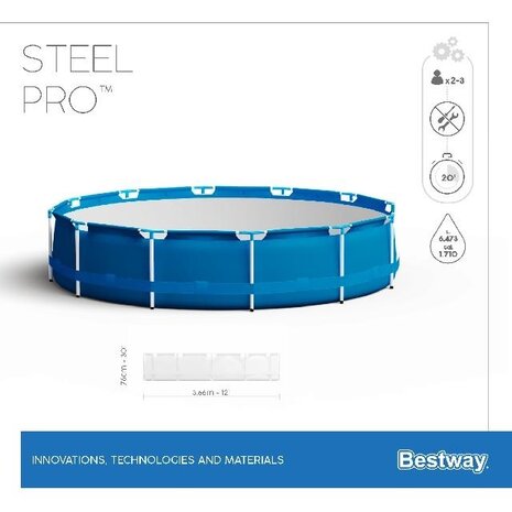 Bestway Schwimmbecken Steel Pro Rund 366 Bestway Schwimmbecken Steel Pro Rund 366