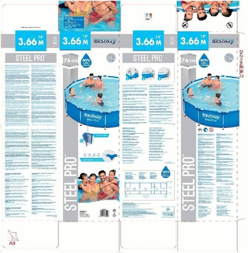 Bestway Schwimmbecken Steel Pro Rund 366 Bestway Schwimmbecken Steel Pro Rund 366