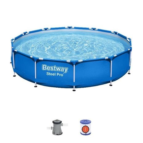 Bestway Schwimmbecken Steel Pro Rund 366 Bestway Schwimmbecken Steel Pro Rund 366