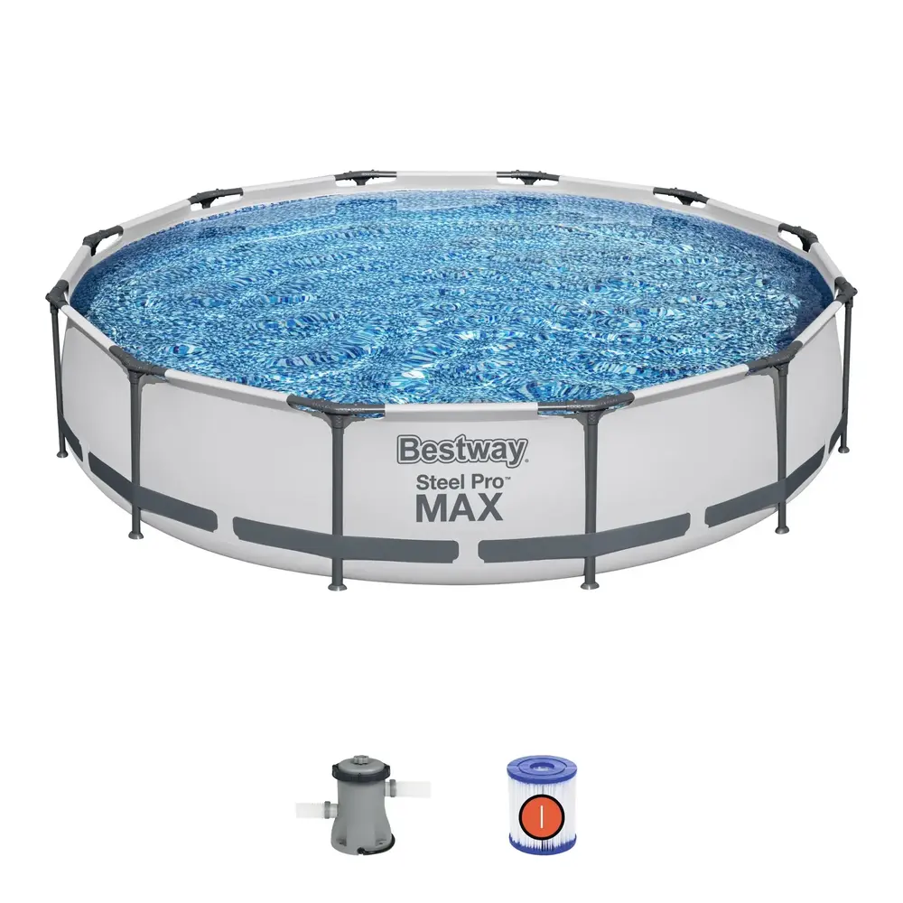 Bestway Schwimmbecken Steel Pro Max Set rund 366