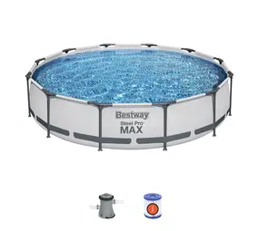 Bestway Schwimmbecken Steel Pro Max Set rund 366