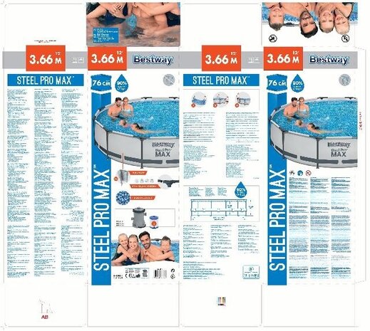 Bestway Schwimmbecken Steel Pro Max Set rund 366