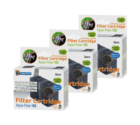 Superfish Aqua-Flow 100 Crystal Clear Filterkartuschen x3
