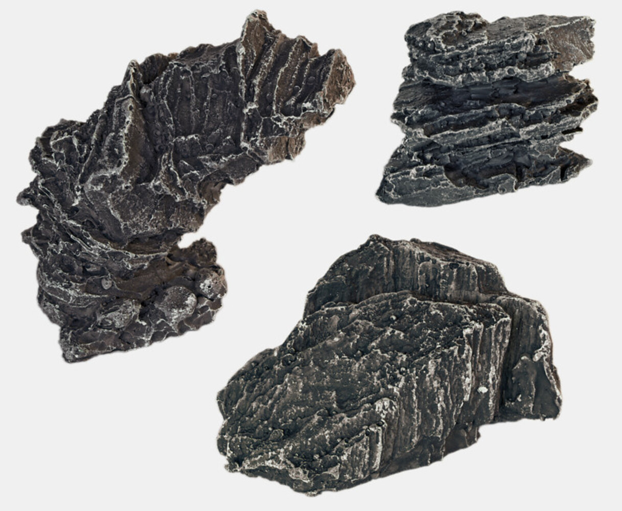 AquastoreXL Aquarium Dekorationsset Stein Kunstpflanzen