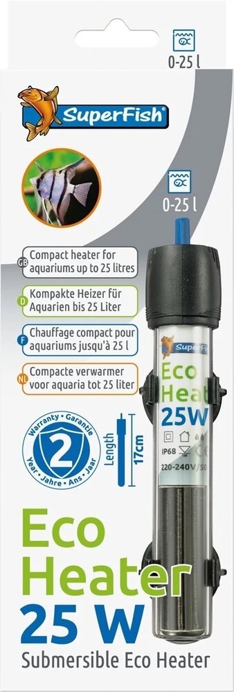 Superfish Eco Heizer 25W 16cm 0-30L