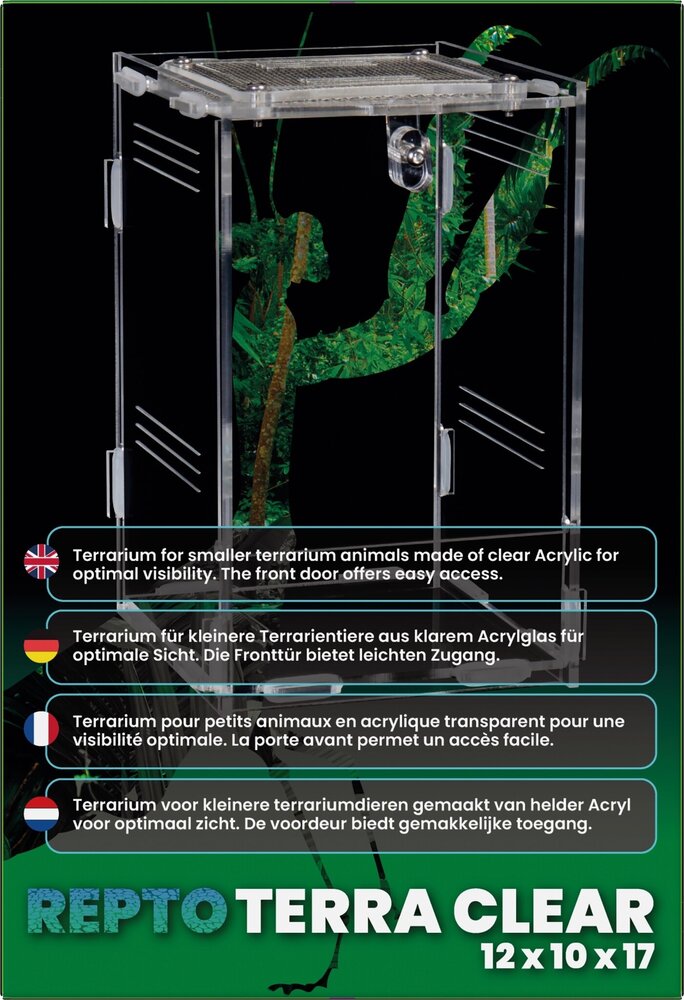 Repto Terrarium Terra Clear 11,5x10x16,5cm