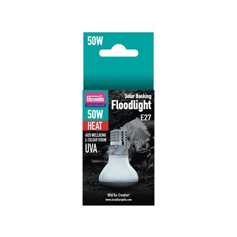 Arcadia Solar Basking Floodlight Terrarium Sonnenlichtlampe 50W