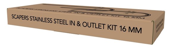 Superfish Scape Edelstahl In- und Outlet Kit 16mm