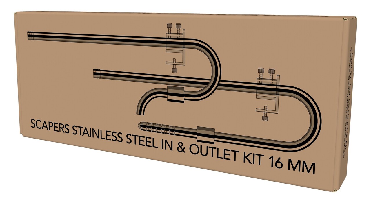 Superfish Scape Edelstahl In- und Outlet Kit 16mm