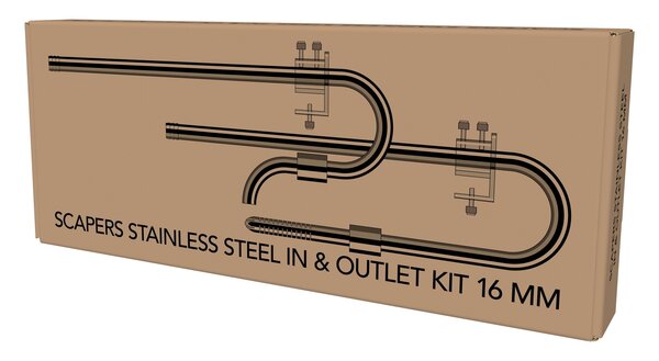 Superfish Scape Edelstahl In- und Outlet Kit 16mm