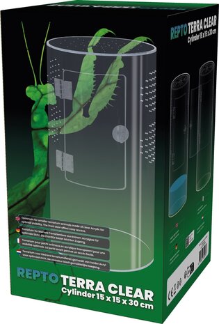 Repto Terrarium Terra Clear Zylinder 15x15x30cm